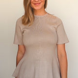 Penny Knit Peplum Top