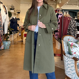 Serena Everyday Trench Coat- Olive