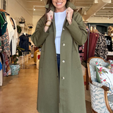 Serena Everyday Trench Coat- Olive