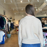 Erika Color Block Sweater- Natural/Tan