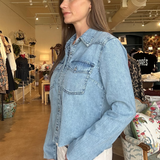 Posey Pearl Button Denim Shirt