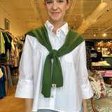 Easy Layer Sweater Scarf- Green