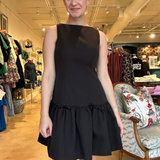 Delaney Bow Mini Dress- Black