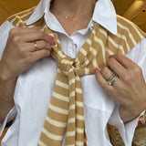 Easy Layer Sweater Scarf- Taupe Stripe