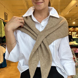 Knit Triangle Sweater Shawl