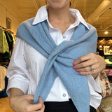 Knit Triangle Sweater Shawl