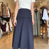 Kayla Midi Skirt- Indigo