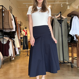 Kayla Midi Skirt- Indigo