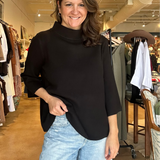 Ginny Mock Neck Sweater- Black