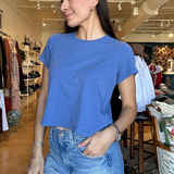 Louisa Short Sleeve Tee- Perfect Blue