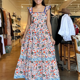 Oleander Dress- Botanic Burst Maxi Dress