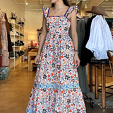 Oleander Dress- Botanic Burst Maxi Dress