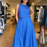 Aurora Maxi Skirt- Blue Eyelet