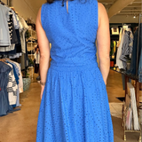 Aurora Maxi Skirt- Blue Eyelet