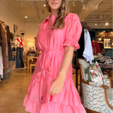 Sylvia Ruffle Mini Dress- Pink