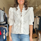 Arabella Smocked Puff Sleeve Top