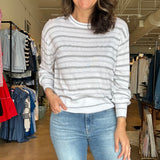 Finn Multi Stripe Sweater- Eucalyptus