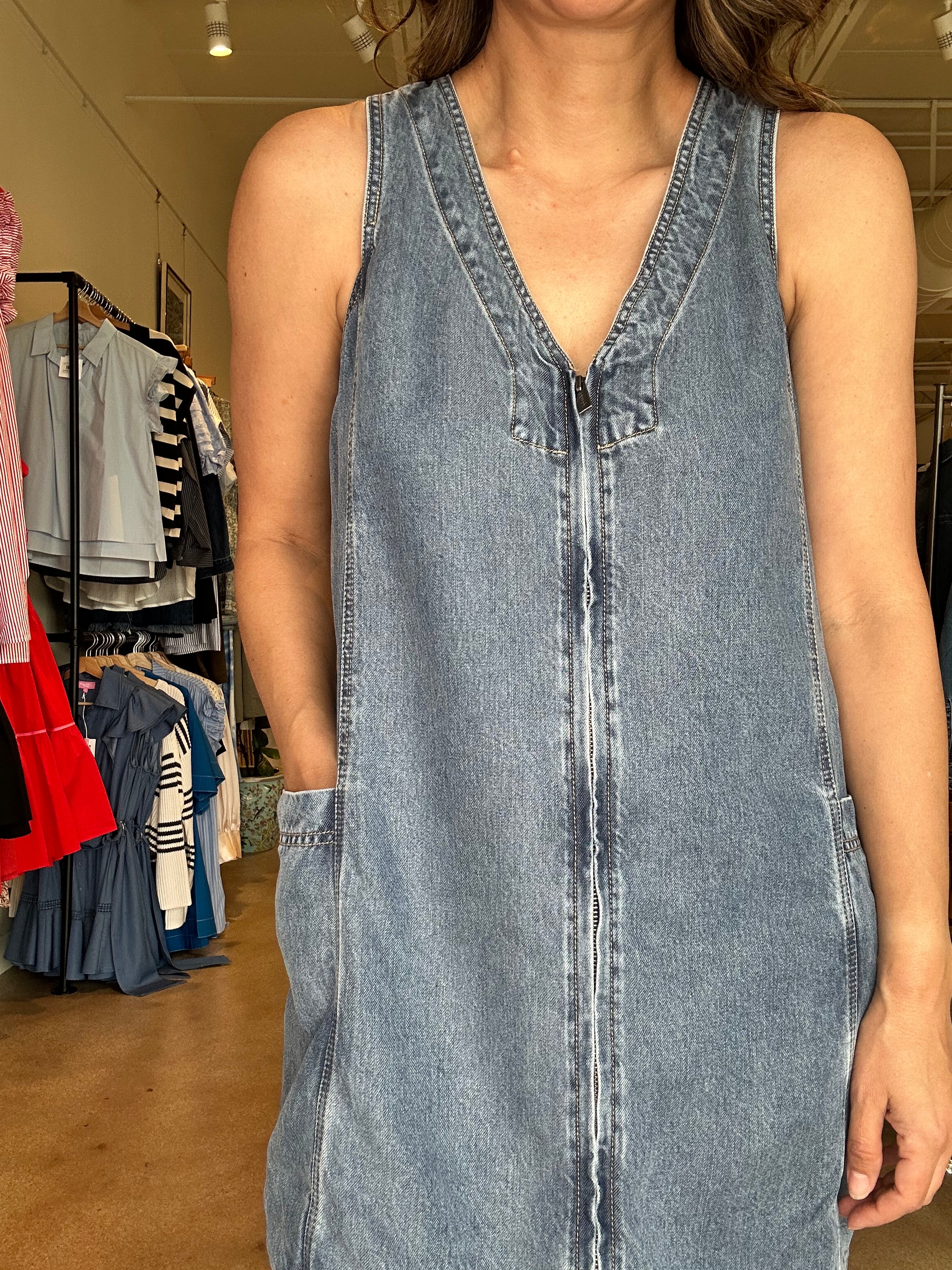 Lounge Denim Mini Dress – Elle Maxine