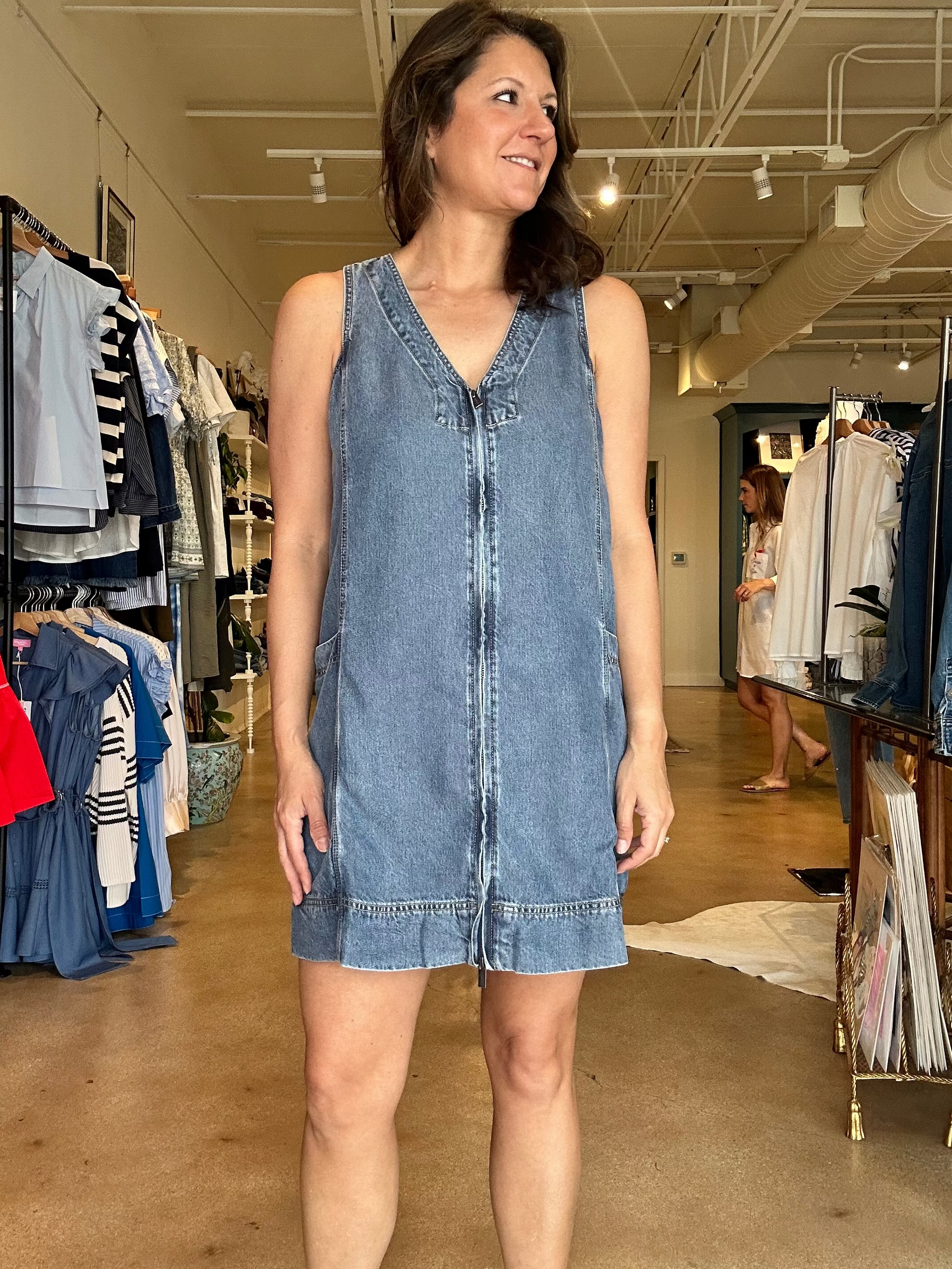 Lounge Denim Mini Dress – Elle Maxine