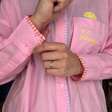 Embroidered Poolside Button Down- Vacay