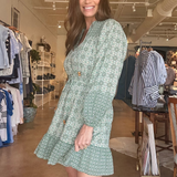 Molly Printed Tie Waist Dress