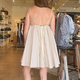 Poroa Stripe Swing Dress- Butter