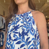 Addison Halter Set- Blue Damask