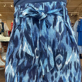 Indigo Ikat Belted Shorts