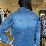 Lizette Denim Shirt- Dark Wash