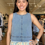 Aqualina Denim Shell Tank
