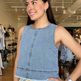 Aqualina Denim Shell Tank