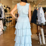 Francina Tiered Skirt- Spring Blue