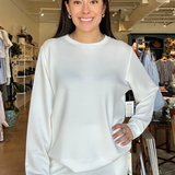 Cloud Fleece Crew Neck Sweatshirt- Ivory