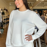 Cloud Fleece Crew Neck Sweatshirt- Ivory