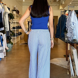 Vicky Pant- Chambray Blue Stripe