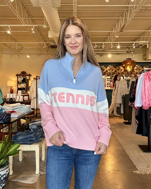 Tennis Color Blocked Quarter Zip