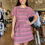 Twiggy Knit Belted Dress