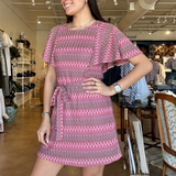 Twiggy Knit Belted Dress