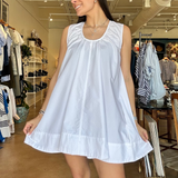 Meadowline Poplin Dress- Optic White