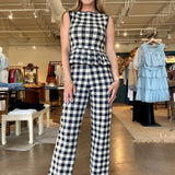 Monette Gingham Knit Pant