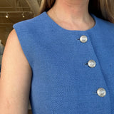 Elliott Tweed Vest- Blue