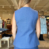 Elliott Tweed Vest- Blue