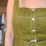 Emily Belted Linen Midi Dress