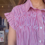 Jenna Dress- Red Stripe