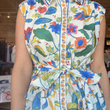 Festival Florals Drop Waist Shirtdress