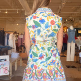 Festival Florals Drop Waist Shirtdress