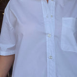 Azalia Poplin Top- White