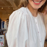 Madelyn Seersucker Blouse- Rose Petal