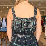 Charlotte Embroidered Tie Waist Dress