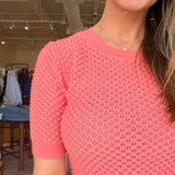 Elise Knit Top- Coral